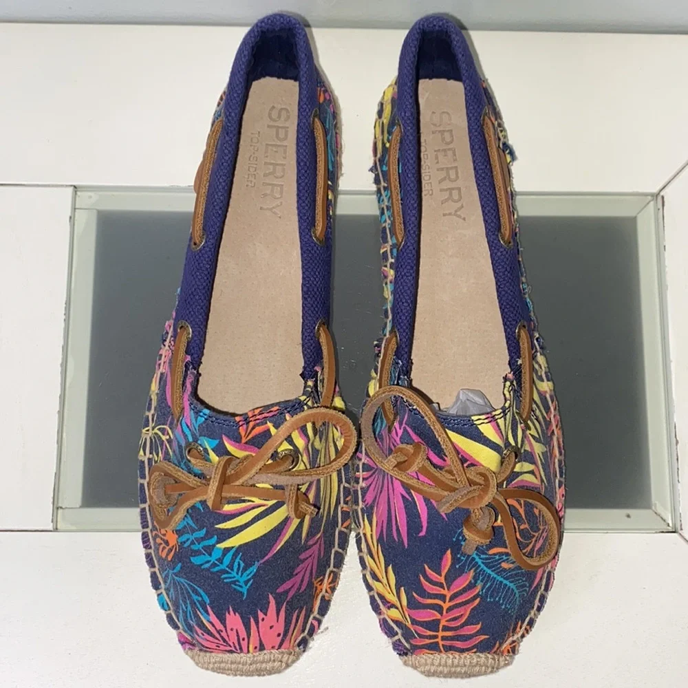 Sperry Katama Cape Espadrille Seaweed Flats Women’s Size 7.5-NWOB